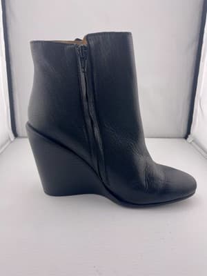 See by Chloe Fringe Wedge Ankle Booties Black Leather Sz 36.5 Epona Boots New 6 - Thumbnail 6