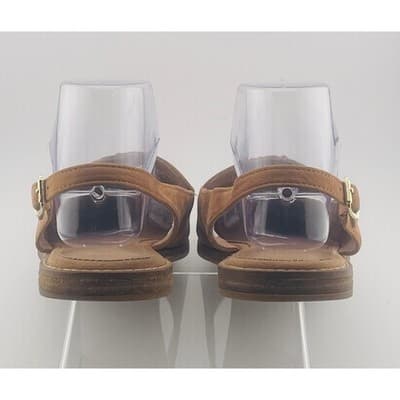 Leather Suede pointed toe slingback flat sandals Sperry Saybrook women's sz 10 - Thumbnail 8