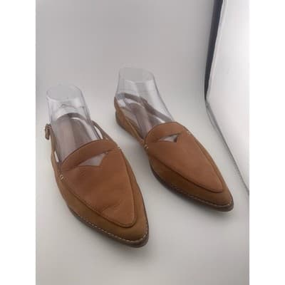 Leather Suede pointed toe slingback flat sandals Sperry Saybrook women's sz 10 - Thumbnail 5