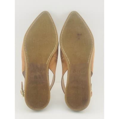 Leather Suede pointed toe slingback flat sandals Sperry Saybrook women's sz 10 - Thumbnail 9