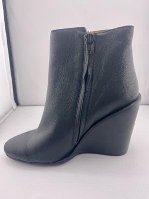 See by Chloe Fringe Wedge Ankle Booties Black Leather Sz 36.5 Epona Boots New 6 - Thumbnail 5