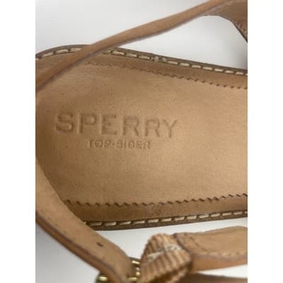 Leather Suede pointed toe slingback flat sandals Sperry Saybrook women's sz 10 - Thumbnail 13