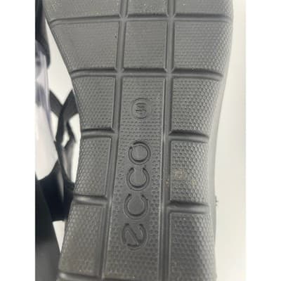ECCO Felicia Black Leather Adjustable Strap Wedge Sandals Womens Size 40 9-10 - Thumbnail 16