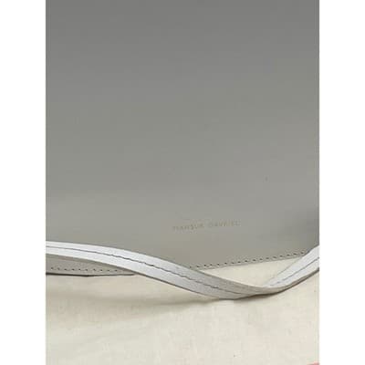 Mansur Gavriel Wave Bag White Leather Sculptural Shoulder Bag Italy Dust Bag - Thumbnail 2
