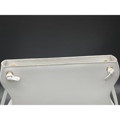 Mansur Gavriel Wave Bag White Leather Sculptural Shoulder Bag Italy Dust Bag - Thumbnail 10