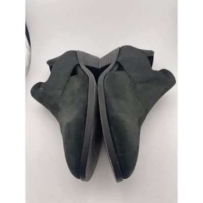 Eileen Fisher Perry black nubuck suede elastic cutout shoes booties sz 7.5 - Thumbnail 11