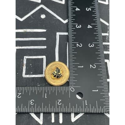 Victorian Gold Filled & Black Enamel Brooch Pendant Antique Engraved Pin - Thumbnail 10