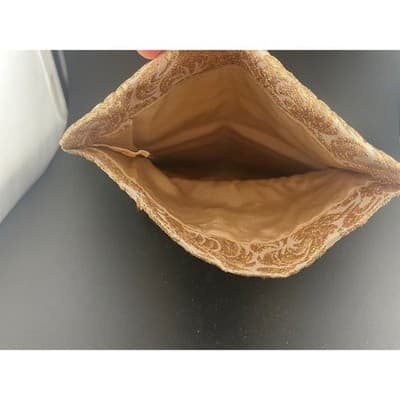 Vintage Revlon Gold Lamé Evening Clutch Mid-Century Vanity Cosmetic Case w/ Box - Thumbnail 11