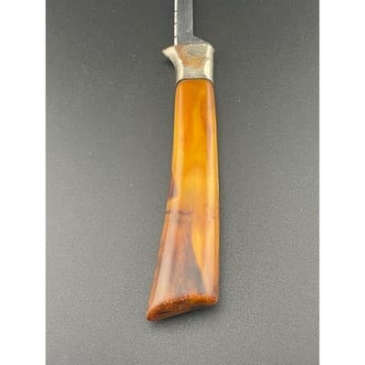 Antique Bakelite Letter Opener Marbled Butterscotch Handle Art Deco Era Office - Thumbnail 5