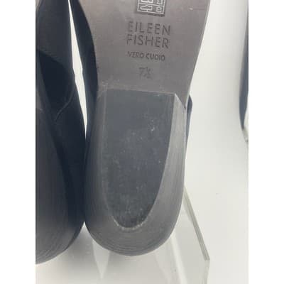 Eileen Fisher Perry black nubuck suede elastic cutout shoes booties sz 7.5 - Thumbnail 18