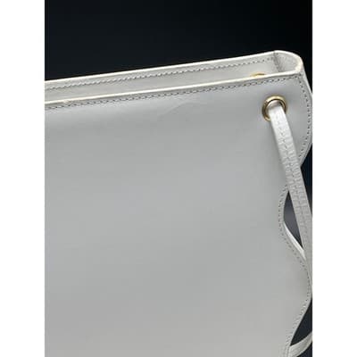 Mansur Gavriel Wave Bag White Leather Sculptural Shoulder Bag Italy Dust Bag - Thumbnail 6