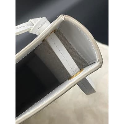 Mansur Gavriel Wave Bag White Leather Sculptural Shoulder Bag Italy Dust Bag - Thumbnail 12