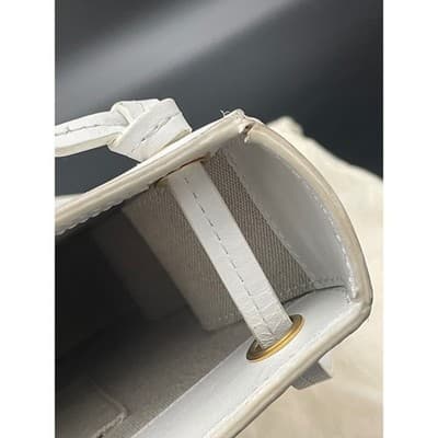 Mansur Gavriel Wave Bag White Leather Sculptural Shoulder Bag Italy Dust Bag - Thumbnail 11