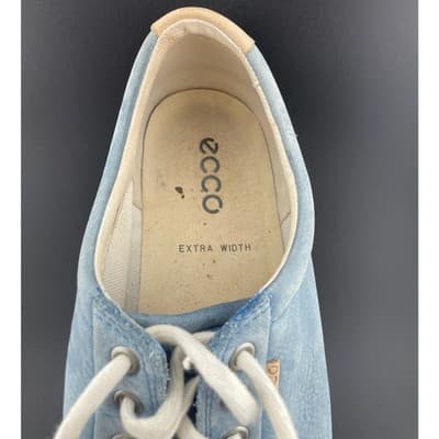 Ecco Soft 7 Women's Pastel Blue Nubuck sneakers size 41 Extra Wide Unisex sz 10 - Thumbnail 13