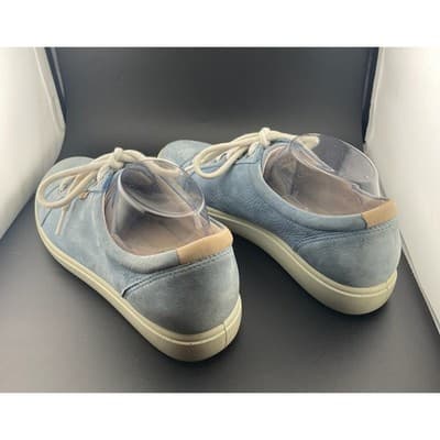 Ecco Soft 7 Women's Pastel Blue Nubuck sneakers size 41 Extra Wide Unisex sz 10 - Thumbnail 6