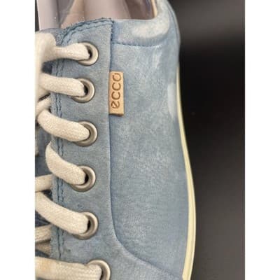 Ecco Soft 7 Women's Pastel Blue Nubuck sneakers size 41 Extra Wide Unisex sz 10 - Thumbnail 12