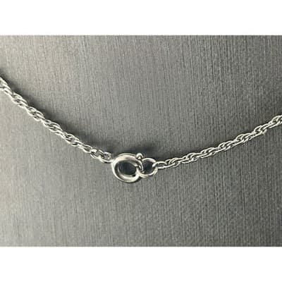 Vintage Open Back Crystal Festoon Necklace Silver Tone Czech 3 Strand Draped Bib - Thumbnail 8
