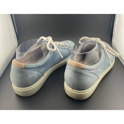 Ecco Soft 7 Women's Pastel Blue Nubuck sneakers size 41 Extra Wide Unisex sz 10 - Thumbnail 7