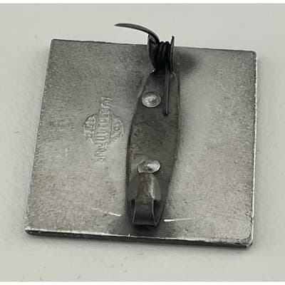 Vintage Soviet Armenian Modernist Brutalist Heron Brooch Yerevan Metal Plaque - Thumbnail 4