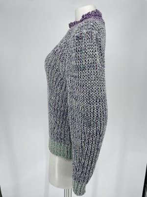 ISABEL MARANT ÉTOILE Lotiya Sweater Pullover Knit Italy Purple Green Sz 40 Small - Thumbnail 5