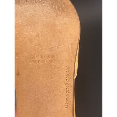 Eugenia Kim Nude Leather Ribbon Lace Up Heels Pink Grosgrain Sandals balletcore - Thumbnail 13