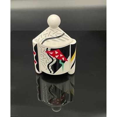 Vintage Kato Kogei Carnival Japan Postmodern Creamer Sugar Bowl Set Memphis - Thumbnail 5