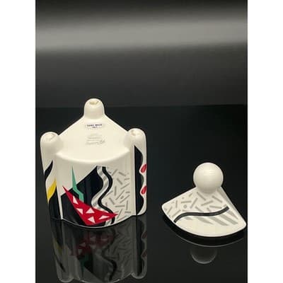 Vintage Kato Kogei Carnival Japan Postmodern Creamer Sugar Bowl Set Memphis - Thumbnail 10