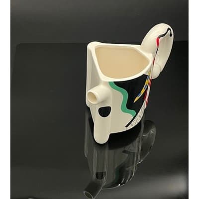 Vintage Kato Kogei Carnival Japan Postmodern Creamer Sugar Bowl Set Memphis - Thumbnail 13