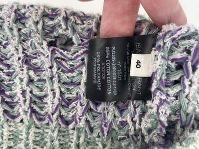 ISABEL MARANT ÉTOILE Lotiya Sweater Pullover Knit Italy Purple Green Sz 40 Small - Thumbnail 9