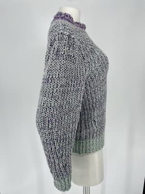 ISABEL MARANT ÉTOILE Lotiya Sweater Pullover Knit Italy Purple Green Sz 40 Small - Thumbnail 6