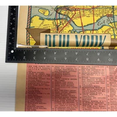 1939 New York World's Fair Futurama Aerial Map Newspaper Sunday Section NYC - Thumbnail 3