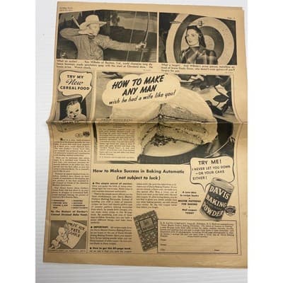 1939 New York World's Fair Futurama Aerial Map Newspaper Sunday Section NYC - Thumbnail 6
