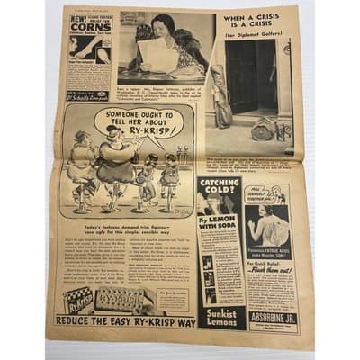 1939 New York World's Fair Futurama Aerial Map Newspaper Sunday Section NYC - Thumbnail 7