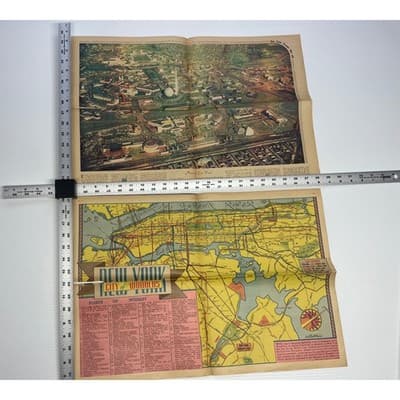 1939 New York World's Fair Futurama Aerial Map Newspaper Sunday Section NYC - Thumbnail 20