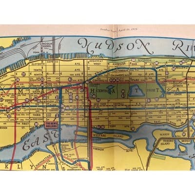 1939 New York World's Fair Futurama Aerial Map Newspaper Sunday Section NYC - Thumbnail 5