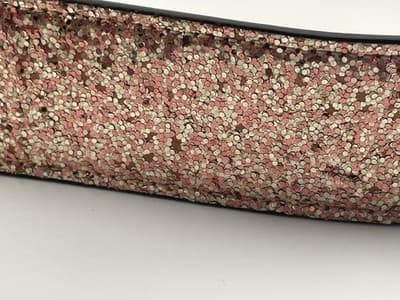 Coach Novelty Strap Rose Gold Glitter Leather Crossbody Gunmetal Hardware - Thumbnail 5
