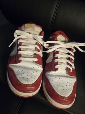Nike Dunk Low Retro DD1391-602 Gym Red White - Mens Size 10.5 USC Colors - Thumbnail 2