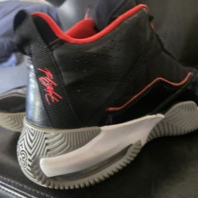 Nike Air Jordan Stay Loyal Men's Black/Chile Red/White, Size 7y Bred No Box - Thumbnail 7