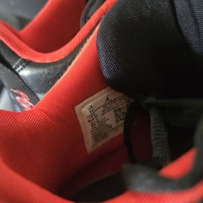 Nike Air Jordan Stay Loyal Men's Black/Chile Red/White, Size 7y Bred No Box - Thumbnail 9