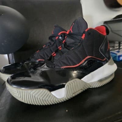 Nike Air Jordan Stay Loyal Men's Black/Chile Red/White, Size 7y Bred No Box - Thumbnail 2