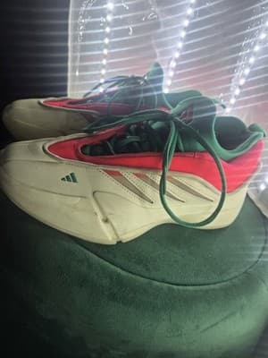 Adidas Dame 9 Egg Nog Mens Size 7.5 US JH6627 Cream Red Green Basketball Shoes