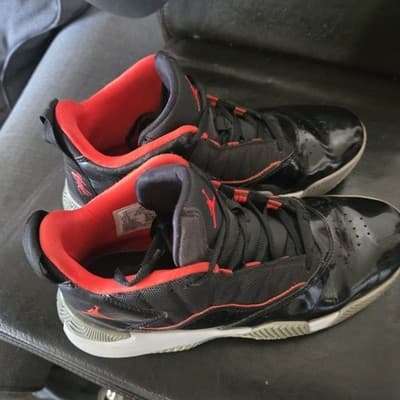 Nike Air Jordan Stay Loyal Men's Black/Chile Red/White, Size 7y Bred No Box - Thumbnail 10