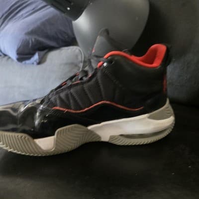 Nike Air Jordan Stay Loyal Men's Black/Chile Red/White, Size 7y Bred No Box - Thumbnail 8