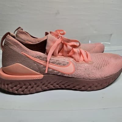 Nike Womens Epic React Flyknit BQ8927-600 Pink Sneakers Running Shoes US 10.5