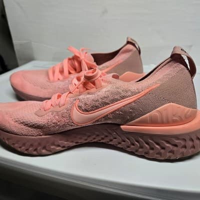 Nike Womens Epic React Flyknit BQ8927-600 Pink Sneakers Running Shoes US 10.5 - Thumbnail 5
