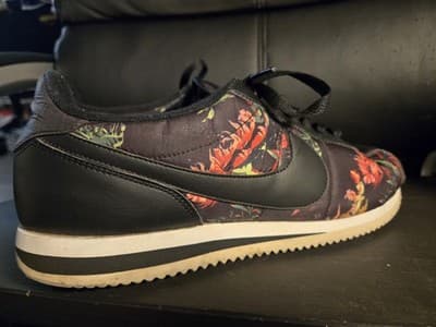 Nike Mens Cortez Basics Black Floral Print Running Shoes BV6067-001 Size 12 - Thumbnail 6