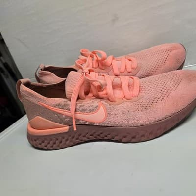 Nike Womens Epic React Flyknit BQ8927-600 Pink Sneakers Running Shoes US 10.5 - Thumbnail 2