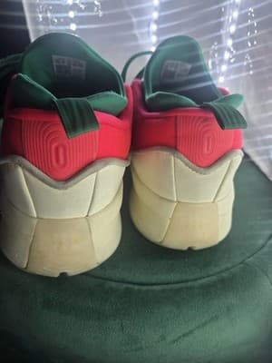 Adidas Dame 9 Egg Nog Mens Size 7.5 US JH6627 Cream Red Green Basketball Shoes - Thumbnail 4