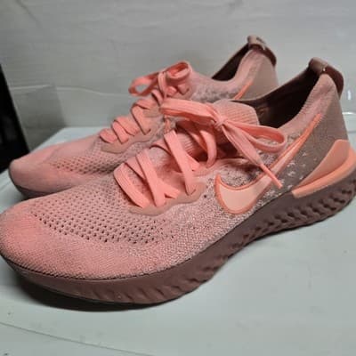 Nike Womens Epic React Flyknit BQ8927-600 Pink Sneakers Running Shoes US 10.5 - Thumbnail 4