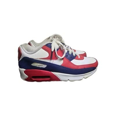 Nike Air Max 90 USA Sz 6Y White University Red Deep Royal Blue - Thumbnail 2